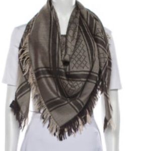 NWT Authentic Gucci Wool-Silk Scarf